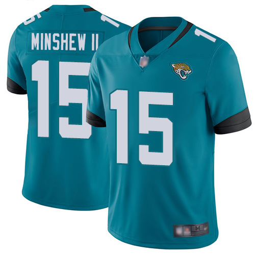 Jacksonville Jaguars #15 Gardner Minshew II Teal Green Alternate Youth Stitched NFL Vapor Untouchable Limited Jersey->youth nfl jersey->Youth Jersey